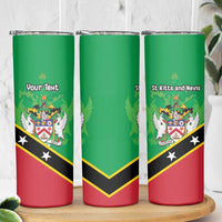 Personalized Saint Kitts And Nevis Skinny Tumbler Country Above Self - Wonder Print Shop