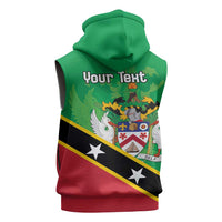 Personalized Saint Kitts And Nevis Sleeveless Hoodie Country Above Self - Wonder Print Shop