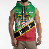 Personalized Saint Kitts And Nevis Sleeveless Zip Hoodie Country Above Self - Wonder Print Shop