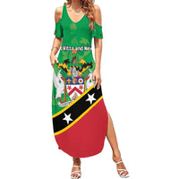 Personalized Saint Kitts And Nevis Summer Maxi Dress Country Above Self - Wonder Print Shop