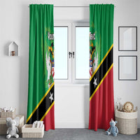 Personalized Saint Kitts And Nevis Window Curtain Country Above Self - Wonder Print Shop