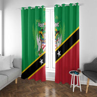 Personalized Saint Kitts And Nevis Window Curtain Country Above Self - Wonder Print Shop