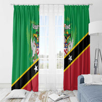 Personalized Saint Kitts And Nevis Window Curtain Country Above Self - Wonder Print Shop