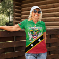 Personalized Saint Kitts And Nevis Women Polo Shirt Country Above Self - Wonder Print Shop
