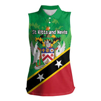 Personalized Saint Kitts And Nevis Women Sleeveless Polo Shirt Country Above Self - Wonder Print Shop