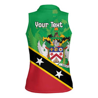 Personalized Saint Kitts And Nevis Women Sleeveless Polo Shirt Country Above Self - Wonder Print Shop