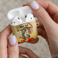 Personalized Saint Kitts And Nevis AirPods Case Brown Pelican Beach Vibe - Wonder Print Shop