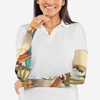 Personalized Saint Kitts And Nevis Arm Sleeves Brown Pelican Beach Vibe - Wonder Print Shop