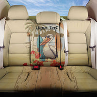 Personalized Saint Kitts And Nevis Back Car Seat Cover Brown Pelican Beach Vibe - Wonder Print Shop
