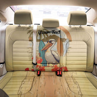 Personalized Saint Kitts And Nevis Back Car Seat Cover Brown Pelican Beach Vibe - Wonder Print Shop