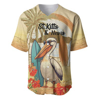 Personalized Saint Kitts And Nevis Baseball Jersey Brown Pelican Beach Vibe - Wonder Print Shop