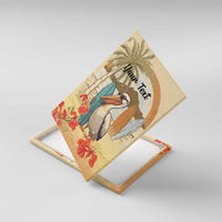 Personalized Saint Kitts And Nevis Canvas Wall Art Brown Pelican Beach Vibe - Wonder Print Shop