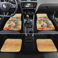 Personalized Saint Kitts And Nevis Car Mats Brown Pelican Beach Vibe - Wonder Print Shop