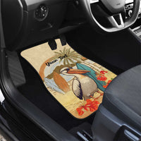 Personalized Saint Kitts And Nevis Car Mats Brown Pelican Beach Vibe - Wonder Print Shop