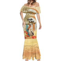 Personalized Saint Kitts And Nevis Mermaid Dress Brown Pelican Beach Vibe - Wonder Print Shop