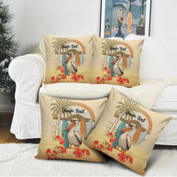 Personalized Saint Kitts And Nevis Pillow Cover Brown Pelican Beach Vibe - Wonder Print Shop