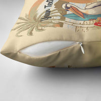 Personalized Saint Kitts And Nevis Pillow Cover Brown Pelican Beach Vibe - Wonder Print Shop