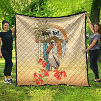 Personalized Saint Kitts And Nevis Quilt Brown Pelican Beach Vibe - Wonder Print Shop