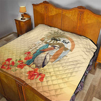 Personalized Saint Kitts And Nevis Quilt Brown Pelican Beach Vibe - Wonder Print Shop