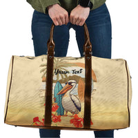 Personalized Saint Kitts And Nevis Travel Bag Brown Pelican Beach Vibe - Wonder Print Shop