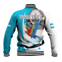 Personalized Honduras Independence Day Baseball Jacket Scarlet Macaw With Coat Of Arms LT18