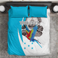 Personalized Honduras Independence Day Bedding Set Scarlet Macaw With Coat Of Arms LT18