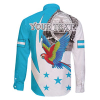 Personalized Honduras Independence Day Family Matching Long Sleeve Bodycon Dress and Hawaiian Shirt Scarlet Macaw With Coat Of Arms LT18