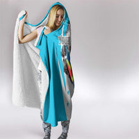Personalized Honduras Independence Day Hooded Blanket Scarlet Macaw With Coat Of Arms LT18
