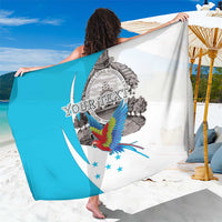 Personalized Honduras Independence Day Sarong Scarlet Macaw With Coat Of Arms LT18