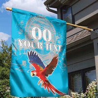 Custom Honduras Independence Day Garden Flag Scarlet Macaw With Orchid Flower - Wonder Print Shop