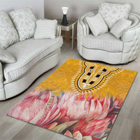 Africa Dashiki Area Rug King Protea Floral Motif Patterns - Wonder Print Shop