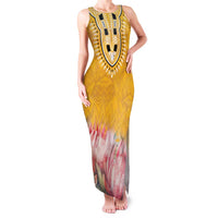 Africa Dashiki Family Matching Tank Maxi Dress and Hawaiian Shirt King Protea Floral Motif Patterns - Wonder Print Shop