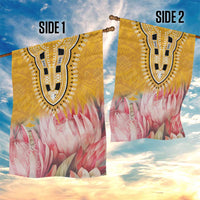 Africa Dashiki Garden Flag King Protea Floral Motif Patterns - Wonder Print Shop