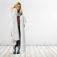 Africa Dashiki Hooded Blanket King Protea Floral Motif Patterns