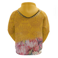 Africa Dashiki Hoodie King Protea Floral Motif Patterns - Wonder Print Shop