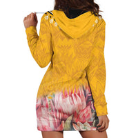 Africa Dashiki Hoodie Dress King Protea Floral Motif Patterns - Wonder Print Shop