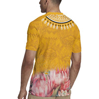 Africa Dashiki Rugby Jersey King Protea Floral Motif Patterns - Wonder Print Shop