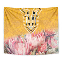 Africa Dashiki Tapestry King Protea Floral Motif Patterns - Wonder Print Shop