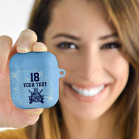 Custom Yorkshire Viking Spirit AirPods Case White Rose of York Blue Version - Wonder Print Shop