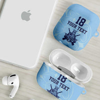 Custom Yorkshire Viking Spirit AirPods Case White Rose of York Blue Version - Wonder Print Shop
