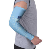 Custom Yorkshire Viking Spirit Arm Sleeves White Rose of York Blue Version - Wonder Print Shop