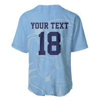 Custom Yorkshire Viking Spirit Baseball Jersey White Rose of York Blue Version - Wonder Print Shop