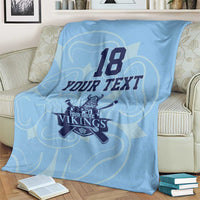 Custom Yorkshire Viking Spirit Blanket White Rose of York Blue Version - Wonder Print Shop