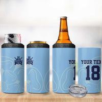 Custom Yorkshire Viking Spirit 4 in 1 Can Cooler Tumbler White Rose of York Blue Version - Wonder Print Shop