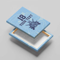 Custom Yorkshire Viking Spirit Canvas Wall Art White Rose of York Blue Version - Wonder Print Shop