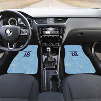 Custom Yorkshire Viking Spirit Car Mats White Rose of York Blue Version - Wonder Print Shop