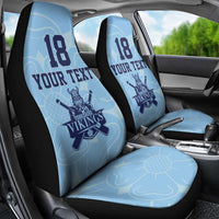 Custom Yorkshire Viking Spirit Car Seat Cover White Rose of York Blue Version - Wonder Print Shop