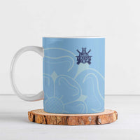 Custom Yorkshire Viking Spirit Ceramic Mug White Rose of York Blue Version - Wonder Print Shop