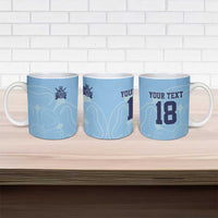 Custom Yorkshire Viking Spirit Ceramic Mug White Rose of York Blue Version - Wonder Print Shop