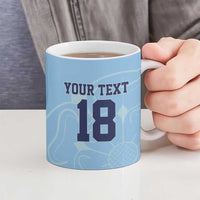 Custom Yorkshire Viking Spirit Ceramic Mug White Rose of York Blue Version - Wonder Print Shop